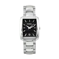 Fossil Men's FS4009 Dress Stainless-Steel Black Dial Watch