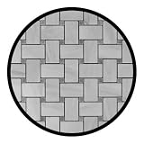 Carrara Marble Italian White Bianco Carrera Basketweave Mosaic Tile with Bardiglio Gray Dots Honed