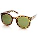 zeroUV - Round Retro Oversized Sunglasses for Women with Colored Mirror and Neutral Lens 53mm