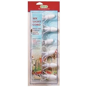 Ace Trading-porcelain M0533 Xmas 6 Light Cord for Porcelain Houses by Ace
