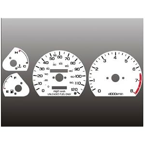 1985-1987 Honda Civic CRX White Face Gauges 85-87