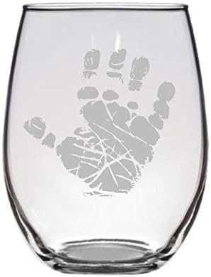 Hand Print Etched Glass, Memories Gift Handmade Hand Etched