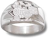 Purdue Boilermakers Solid Sterling Silver Train Ring Size 10 1/2