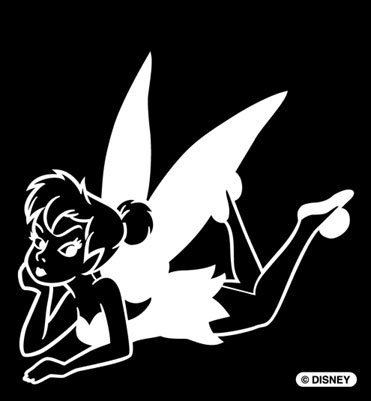 Tinkerbell 6 x 8 Decal (White) - Die Cutz