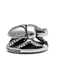 Melina World Jewellery - Scarab Egyptian / Escarabajo Egipcio - 5008 - Sterling Silver 925 - Religious, Protective & Awareness Jewelry -Handmade in Greece and Inspired By Olympic, Greek and Mediteranean History and Motives. Beads Fits Biagi. Chamilia, Pandora and Trollbeads Etc.