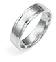 14k White Gold Engraved Wedding Band