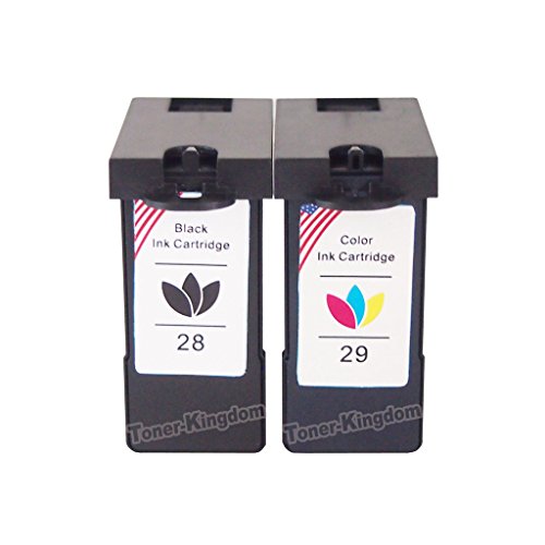 Toner KingdomÂ® Remanufactured Compatible with Lexmark 28 (18C1528) and 29 (18C1529) Combo Pack Ink Cartridges - 2 Pack, 1PK Black & 1PK Color