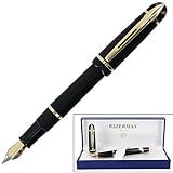 Waterman Phileas Solid Black Medium Point Fountain Pen - 19704W3