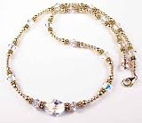 Crystal - April Birthstone 14K Gold Filled Swarovski Crystal Beaded Necklaces by Gemstone Gifts Handmade Jewelry