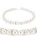 Genuine Swarovski Crystal Pearl Royal Necklace/Earring Set with All Around Rondelles- White - 8mm