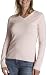 Red Moon Women's Long Sleeve Cashmere Jersey V-Neck Sweater