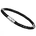 Areke Stainless Steel Braided Leather Bracelet For Mens Womens,Rope Bangle Magnetic Clasp,7.5-8.5 Inch Style 2 Pcs-8.5 IN