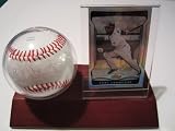 Carl Crawford Boston Red Sox Signed Autographed Baseball & Wood Case Plus Card COA for the Autograph & Proof