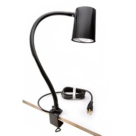 Danray Products LLC LMP-24C 24-Inch Snake-Arm Lamp with C-Clamp Base and 6-Foot Cord, Gloss Black by Danray Products LLC
