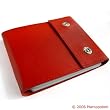 LIBRO - Handmade Italian Leather CD Carrying Case (Red)
