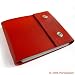 Italian Wallets | Handmade Wallets | Italian Leather Wallets - LIBRO - Handmade Italian Leather CD Carrying Case (Red)
