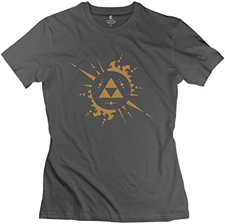 100% Cotton Cute Triforce T-shirts For Lady - Round Neck