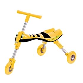 QuickSmart 659922 - Mini tricycle pliable abeille - Jaune/Noir - 58  x  34  x  42  cm