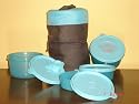 Tupperware Meal Solutions to Go Pack Mocha/carribean Blue