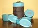 Tupperware Meal Solutions to Go Pack Mocha/carribean Blue