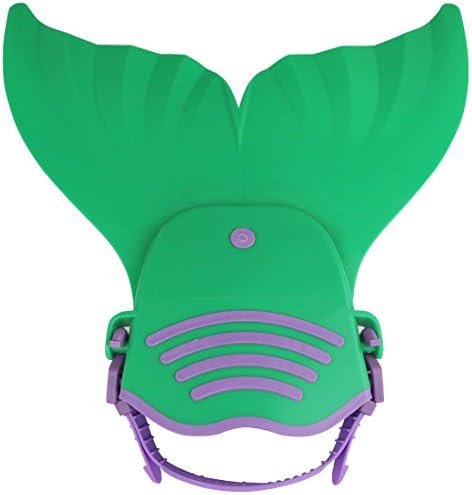 LENON Kids Girls Boys Mermaid Swimming Monofin Flippers Swim Fin (Green Purple)