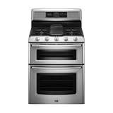 Maytag Gemini MGT8885XS 30 Freestanding Double-Oven Gas Range, 5 Burners, Stainless Steel