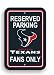NFL Houston Texans Plastic Parking Sign