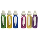 Evenflo Cozy 8 oz Glass Bottle with Sleeve, 3-Pack Colors Vary