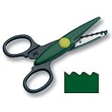 Produkt-Bild: Folia Konturen Bastelschere, dunkelgr&uuml;n mit Haifischschnitt