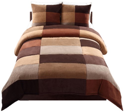 Lifestyles Lucas 8-Piece Multi Colored Block Comforter Set, Queen