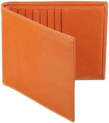 Giorgio Fedon 1919 - Italian Leather Billfold Wallet (14 Credit Cards) - Orange