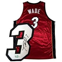Dwyane Wade Signed / Autographed Jersey Authentic Red Heat Jersey Size (52) Wades Size