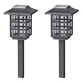 Malibu Outdoor One-Light Solar-Powered Mission Lights, Black, 2-Pack #LZ603-2