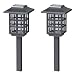 Malibu Outdoor One-Light Solar-Powered Mission Lights, Black, 2-Pack #LZ603-2