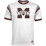 adidas Mississippi State Bulldogs White Youth Racer Ringer T-shirt