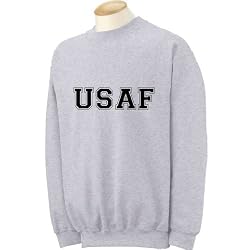 USAF Air Force Crewneck Sweatshirt in Gray