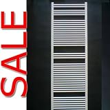 600 x 1800 Heatline white towel rail straight