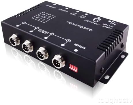 Wiseup 4Ch Color Realtime Car Mobile Video Quad Processor Video Splitter w/ Wheel Steering Trigger