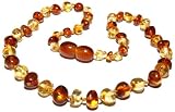 Bouncy Baby BoutiqueTM Baltic Amber Teething Necklace - Baroque Lemon & Honey Mix