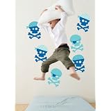 Forwalls Blue Pirates Removable Wall Decals
