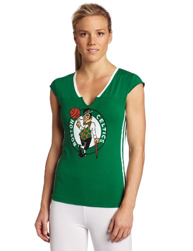 NBA Women's Boston Celtics Slit Neck Tee (Kelly, Medium)