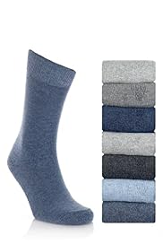 7 Pairs of Freshfeet Cotton Rich Plain Socks