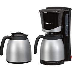 Clatronic KA 3328 Thermo Kaffeemaschine 8 Tassen 2 Kannen 850 Watt, schwarz