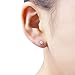 Solid 14K Gold Studs 4mm Round Cubic Zircornia Basket Setting Screwback Stud Earrings, Choice of Colors