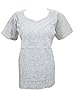 Women's Indian Tunic Top Floral Embroidered White Boho Hippie Summer Blouse Medium