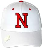 NCAA Nebraska White One Fit Cap-Adult Size 6 7/8 to 7 1/2