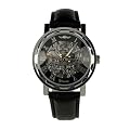 New Men's Skeleton Dial Leather Strap Luxury Self-Wind Up Mechanical Automatic Watch