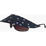 Totally STRAPLESS Sun Visor - No Hat-Hair, No Headache, We Promise Black W. White Polk-a-Dots