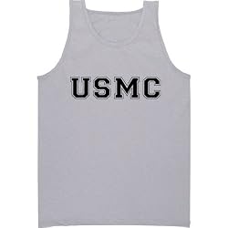 USMC Athletic Marines Tank Top - Military Style Physical Training Tank in gray
