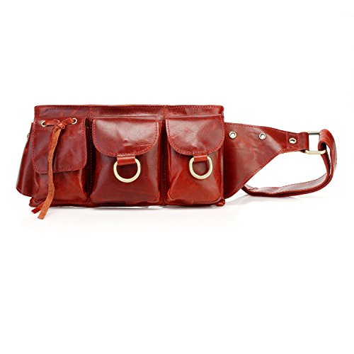 Vicenzo Leather Small Adonis Genuine Leather Waist Purse Fanny Pack